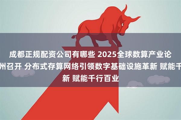 成都正规配资公司有哪些 2025全球数算产业论坛在杭州召开 分布式存算网络引领数字基础设施革新 赋能千行百业